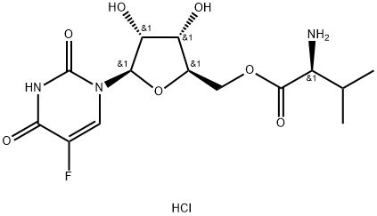 L-バリン5-フルオロウリジン-5'-イル·塩酸塩 化学構造式