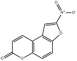 2-Nitro-7H-furo(3,2-f)(1)benzopyran-7-one Structure