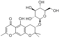 SEC‐O‐グルコシリルハマウドール 化学構造式