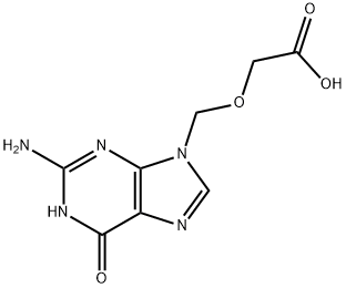 9-carboxymethoxymethylguanine, 80685-22-9, 结构式