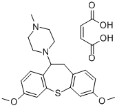 1-(10,11-Dihydro-3,7-dimethoxydibenzo(b,f)thiepin-10-yl)-4-methylpiper azine maleate 结构式