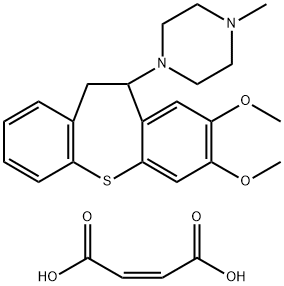 1-(10,11-Dihydro-7,8-dimethoxydibenzo(b,f)thiepin-10-yl)-4-methylpiper azine maleate hydrate Structure