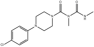 1-(2,4-Dimethylallophanoyl)-4-(4-chlorophenyl)piperazine 化学構造式