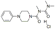 N-(dimethylcarbamoyl)-N-methyl-4-phenyl-piperazine-1-carboxamide hydro chloride Struktur