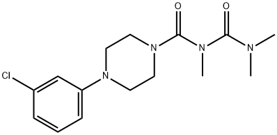 1-(3-Chlorophenyl)-4-(2,4,4-trimethylallophanoyl)piperazine 结构式
