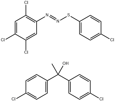 4-クロロ-α-(4-クロロフェニル)-α-メチルベンゼンメタノール·1-[(4-クロロフェニル)チオ]-2-(2,4,5-トリクロロフェニル)ジアゼン 化学構造式