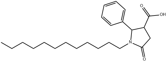 1-dodecyl-5-oxo-2-phenylpyrrolidine-3-carboxylic acid Structure