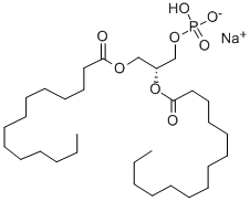 1,2‐ジミリストイル‐SN‐グリセロ‐3‐ホスファチジン酸ナトリウム塩 化学構造式