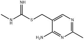 Carbamimidothioic acid, N-methyl-, (4-amino-2-methyl-5-pyrimidinyl)methyl ester (9CI) Struktur