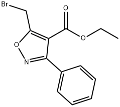 4-Isoxazolecarboxylicacid,5-(bromomethyl)-3-phenyl-,ethylester(9CI) Struktur