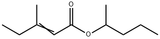2-Pentenoic acid, 3-Methyl-, 1-Methylbutyl ester 结构式