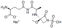 sodium (3R)-3-[[(1R)-1-[[(4S)-4-amino-4-carboxy-butanoyl]carbamoyl]eth yl]amino]-3-methoxy-2-oxo-azetidine-1-sulfonate 结构式