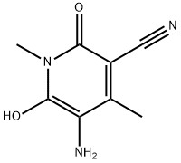 3-Pyridinecarbonitrile,  5-amino-1,2-dihydro-6-hydroxy-1,4-dimethyl-2-oxo- Structure