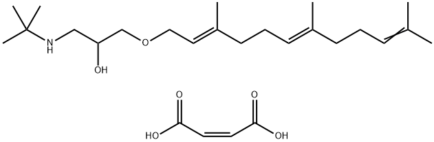 2-Propanol, 1-((1,1-dimethylethyl)amino)-3-((3,7,11-trimethyl-2,6,10-d odecatrienyl)oxy)-, (E,E)-, (Z)-2-butenedioate (1:1) Structure