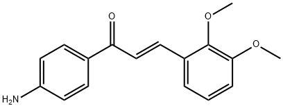 (2E)-1-(4-aminophenyl)-3-(2,3-dimethoxyphenyl)prop-2-en-1-one Struktur