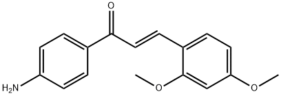 (2E)-1-(4-aminophenyl)-3-(2,4-dimethoxyphenyl)prop-2-en-1-one Struktur