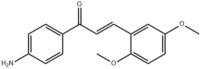 (2E)-1-(4-aminophenyl)-3-(2,5-dimethoxyphenyl)prop-2-en-1-one Struktur