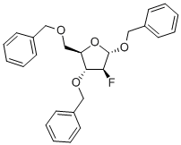 苯甲基 2-脱氧-2-氟-3,5-双-O-(苯基甲基)-ALPHA-D-阿糖胞苷,80765-80-6,结构式