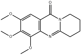 11H-Pyrido[2,1-b]quinazolin-11-one,  6,7,8,9-tetrahydro-2,3,4-trimethoxy- 结构式