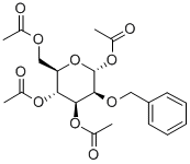 2-O-苄基-1,3,4,6-四-O-乙酰基-Α-D-甘露糖苷 结构式