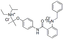 2-[4-[(benzylazaniumylidene-phenyl-methyl)amino]phenoxy]ethyl-dipropan -2-yl-azanium dichloride 结构式