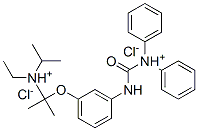 2-[3-[(phenyl-phenylazaniumylidene-methyl)amino]phenoxy]ethyl-dipropan -2-yl-azanium dichloride Structure