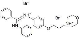 (anilino-phenyl-methylidene)-[4-[2-(1-oxa-4-azoniacyclohex-4-yl)ethoxy ]phenyl]azanium dibromide Structure