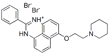 (anilino-phenyl-methylidene)-[4-[2-(3,4,5,6-tetrahydro-2H-pyridin-1-yl )ethoxy]phenyl]azanium dibromide Structure