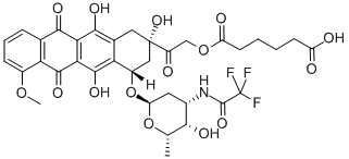 N-trifluoroacetyladriamycin-14-O-hemiadipate 结构式