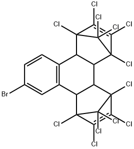 2-溴萘-双(六氯环戊二烯)加合物, 80789-65-7, 结构式