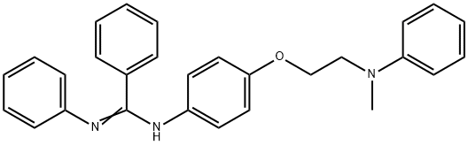 N-[p-[2-(Methylphenylamino)ethoxy]phenyl]-N'-phenylbenzamidine 结构式