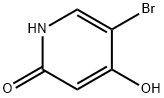 3-ブロモ-2,4-ピリジンジオール 化学構造式