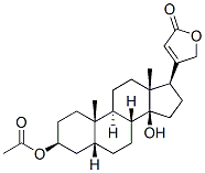 3-beta-acetoxy-14-hydroxy-5-beta,14-beta-card-20(22)-enolide Structure