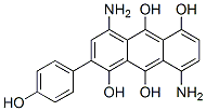 4,8-Diamino-2-(4-hydroxyphenyl)anthracene-1,5,9,10-tetrol Structure