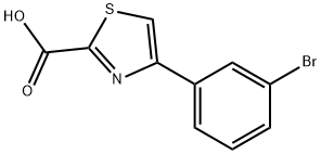 2-Thiazolecarboxylic  acid,4-(3-bromophenyl)- Struktur