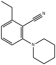 Benzonitrile, 2-ethyl-6-(1-piperidinyl)- (9CI) Struktur