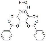 (+)-ジベンゾイル-D-酒石酸一水和物 化学構造式