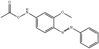 Benzenamine, N-(acetyloxy)-3-methoxy-4-(phenylazo)- Structure