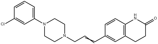 2(1H)-Quinolinone, 3,4-dihydro-6-(3-(4-(3-chlorophenyl)-1-piperazinyl) -1-propenyl)- Struktur
