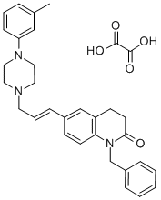 1-Benzyl-6-(3-(4-(3-methylphenyl)-1-piperazinyl)-1-propenyl)-3,4-dihyd rocarbostyril oxalate Struktur