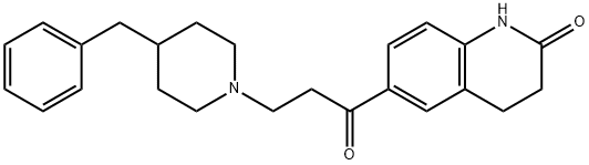 6-(1-Oxo-3-(4-benzyl-1-piperidyl)propyl)-3,4-dihydrocarbostyril 化学構造式