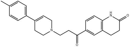 2(1H)-Quinolinone, 3,4-dihydro-6-(3-(3,6-dihydro-4-(4-methylphenyl)-1( 2H)-pyridinyl)-1-oxopropyl)- Structure