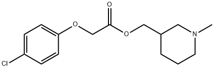 (p-Chlorophenoxy)acetic acid (1-methyl-3-piperidyl)methyl ester hydroc hloride Structure