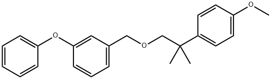 1-[[2-(4-methoxyphenyl)-2-methyl-propoxy]methyl]-3-phenoxy-benzene Struktur
