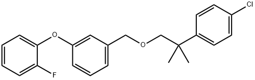 1-((2-(4-Chlorophenyl)-2-methylpropoxy)methyl)-3-(2-fluorophenoxy)benz ene Structure