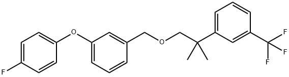 3-(4-Fluorophenoxy)benzyl 2-(3-trifluoromethylphenyl)-2-methylpropyl e ther Structure
