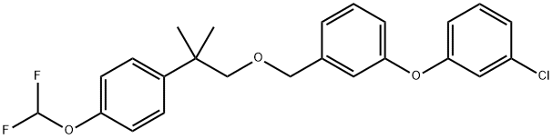 3-(3-Chlorophenoxy)benzyl 2-(4-difluoromethoxyphenyl)-2-methylpropyl e ther Structure