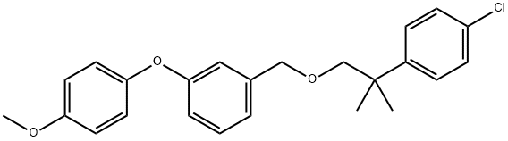 1-((2-(4-Chlorophenyl)-2-methylpropoxy)methyl)-3-(4-methoxyphenoxy)ben zene 结构式