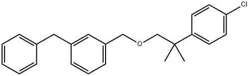 1-[1-[(3-benzylphenyl)methoxy]-2-methyl-propan-2-yl]-4-chloro-benzene Struktur