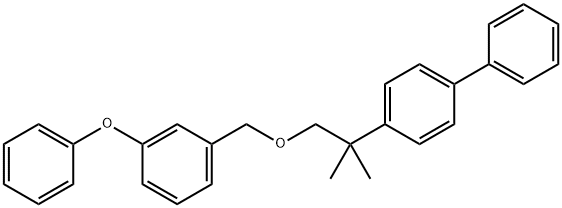 4-(1,1-Dimethyl-2-((3-phenoxyphenyl)methoxy)ethyl)-1,1'-biphenyl Structure